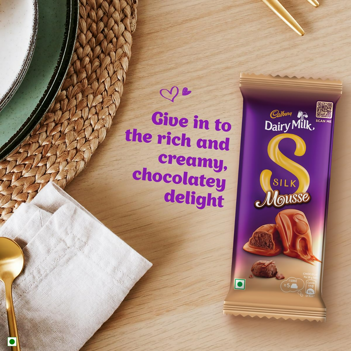 Cadbury Dairy Milk Silk Mousse Chocolate Bar