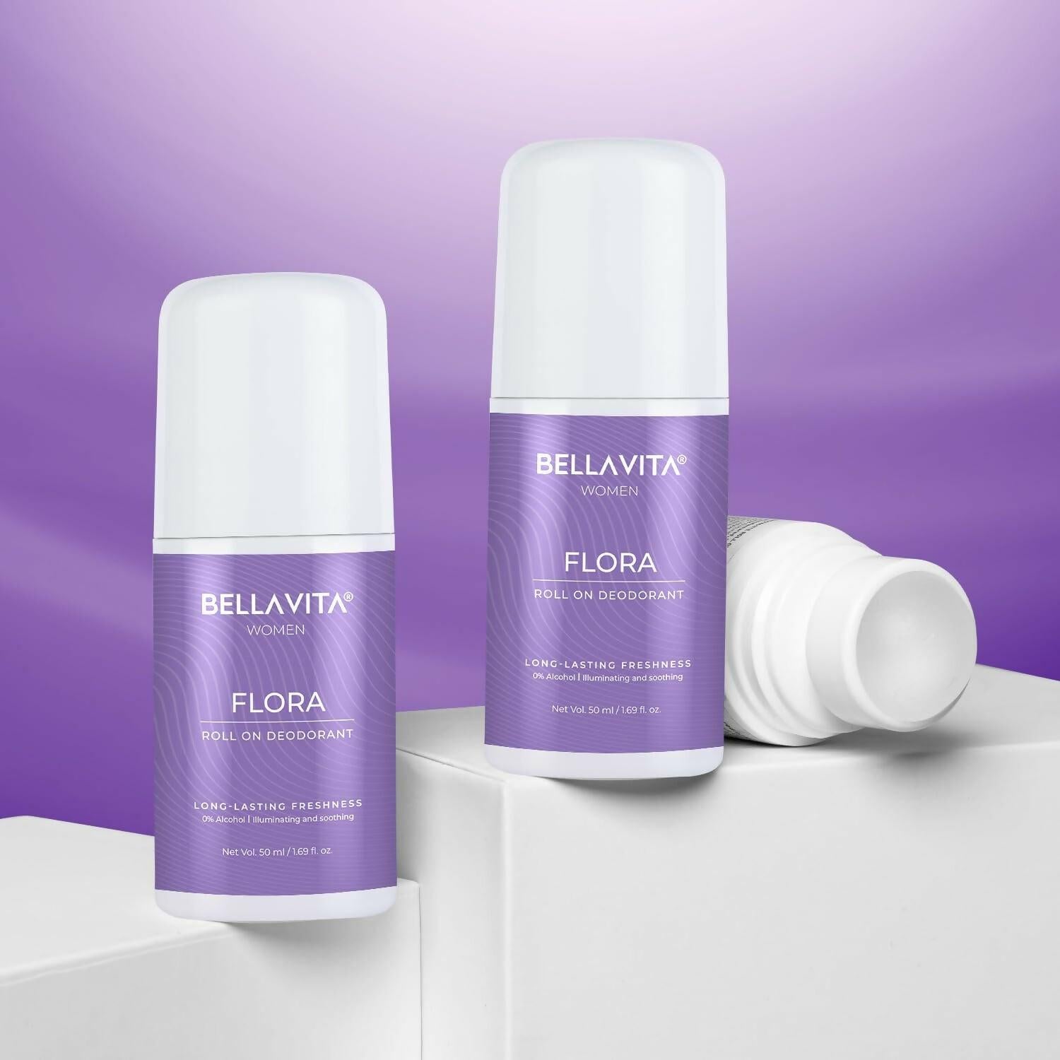 Bella Vita Flora Natural Underarm Roll On Deodorant for Women