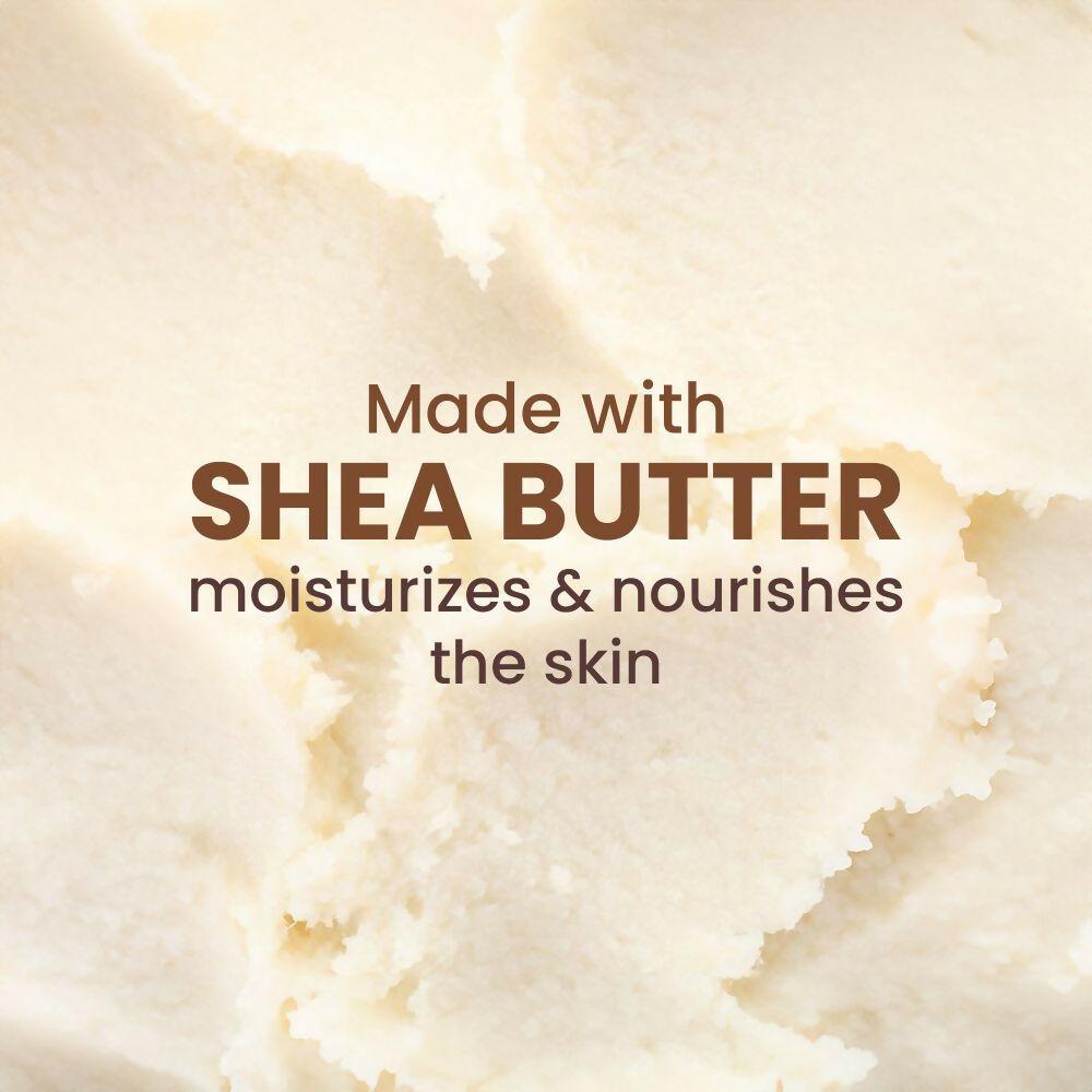 Wild Oak Pink Hibiscus Shea Butter Sugar Scrub with Ascorbic Acid, Vegan Collagen & Peptides For Tan Removal & Smooth Skin
