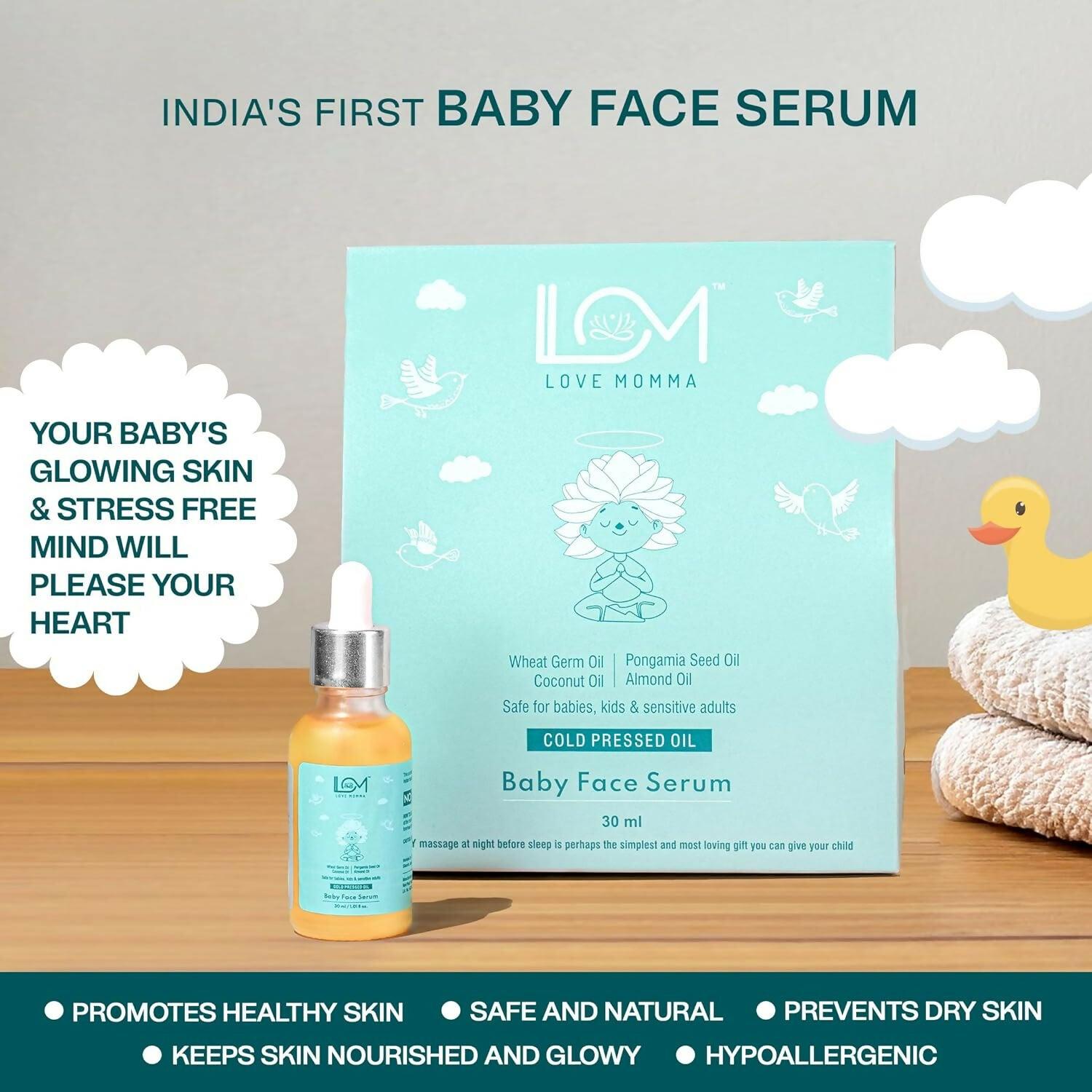 Love Momma Cold Pressed Oil Baby Face Serum, Revitalize Your Baby's Skin