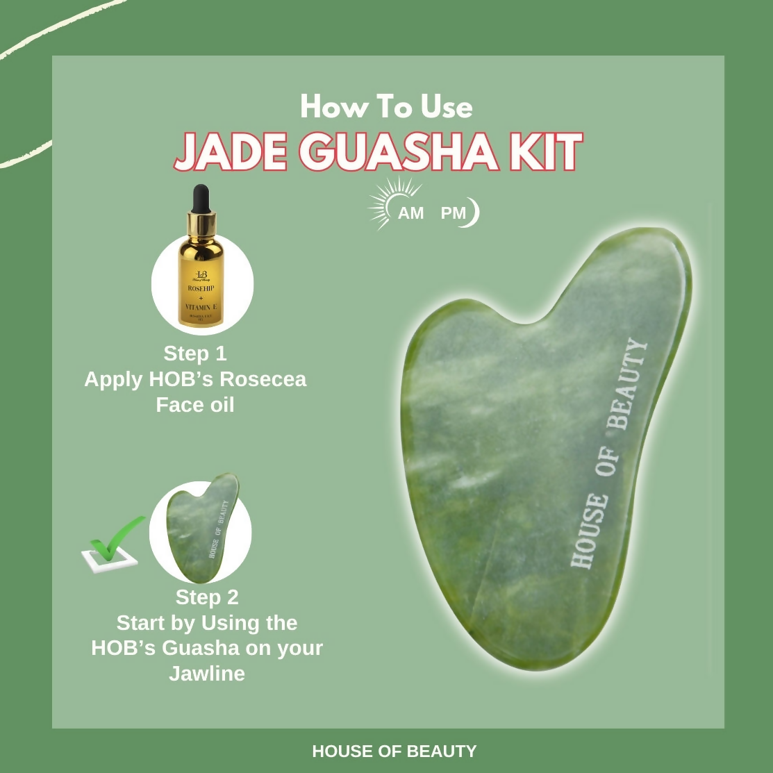 House of Beauty Jade Guasha Kit