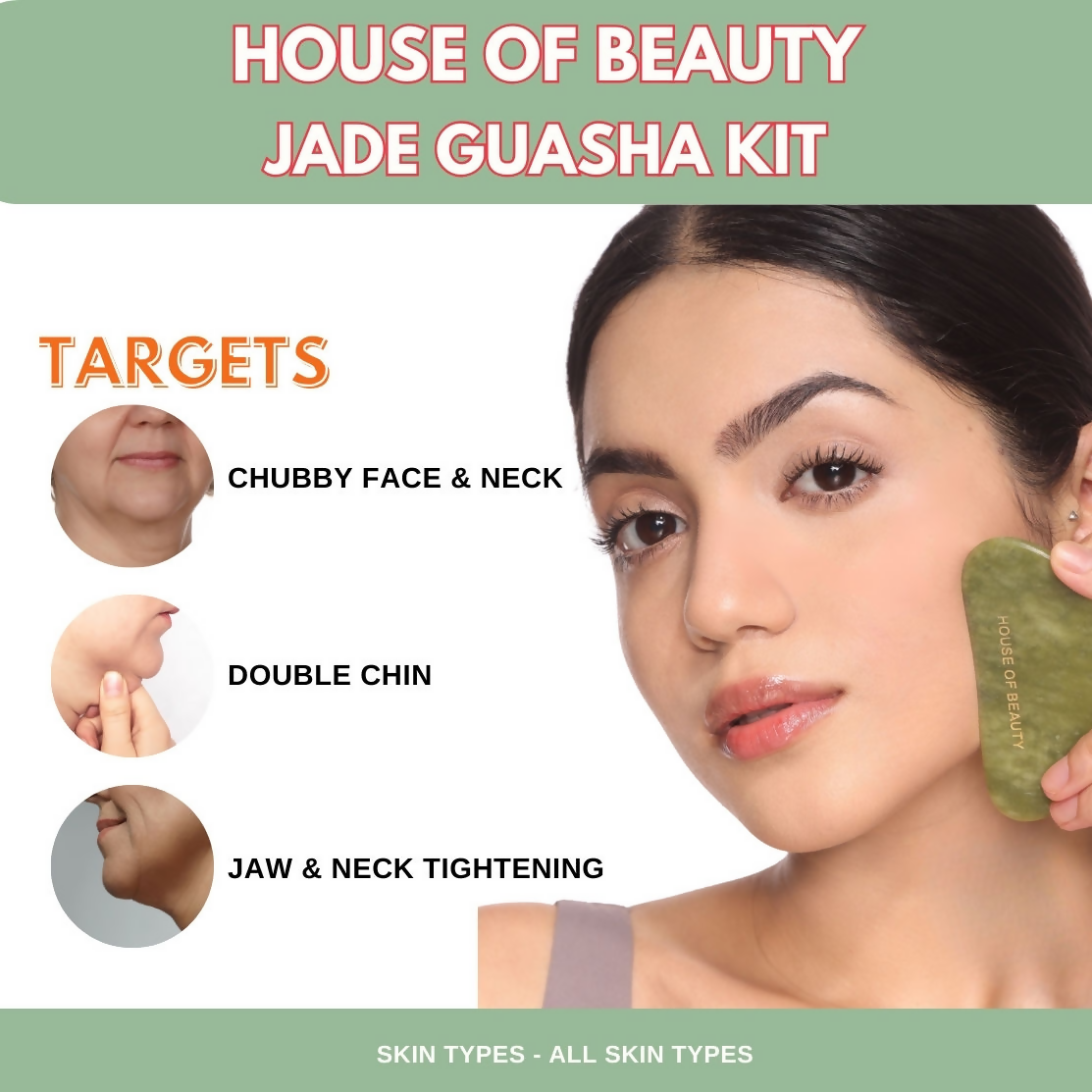 House of Beauty Jade Guasha Kit