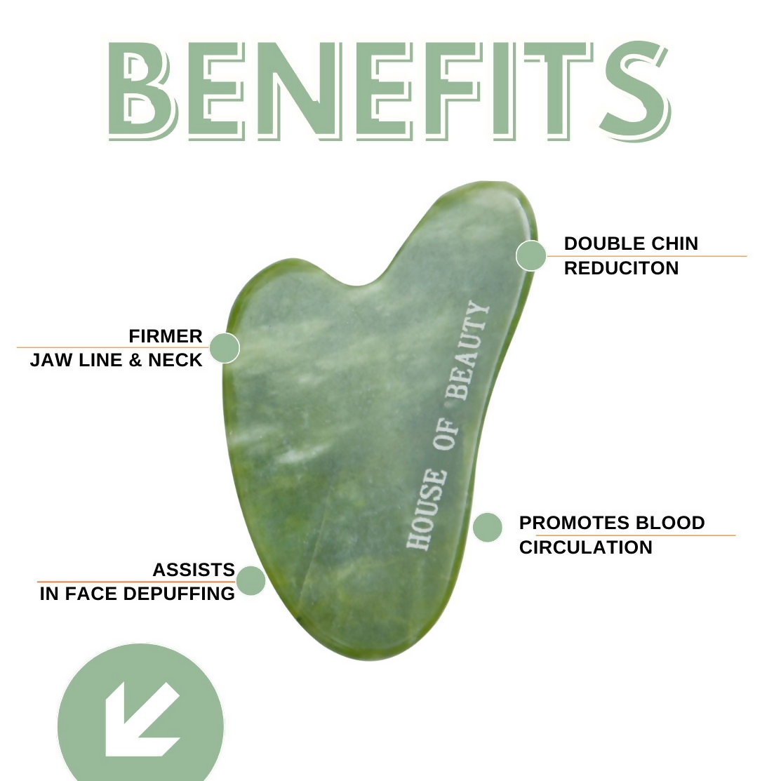 House of Beauty Jade Guasha Kit