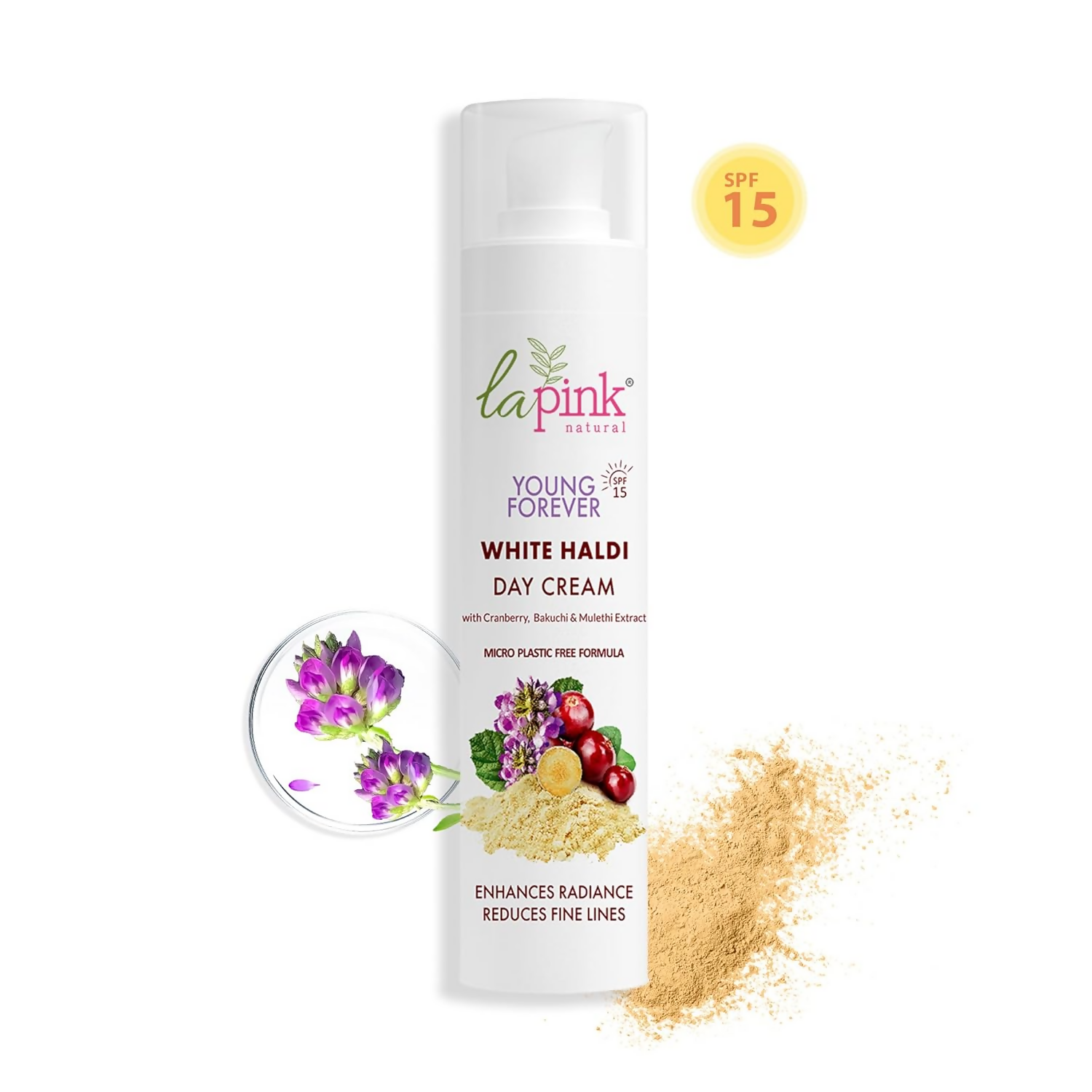 La Pink Young Forever Day Cream With White Haldi & Bakuchi