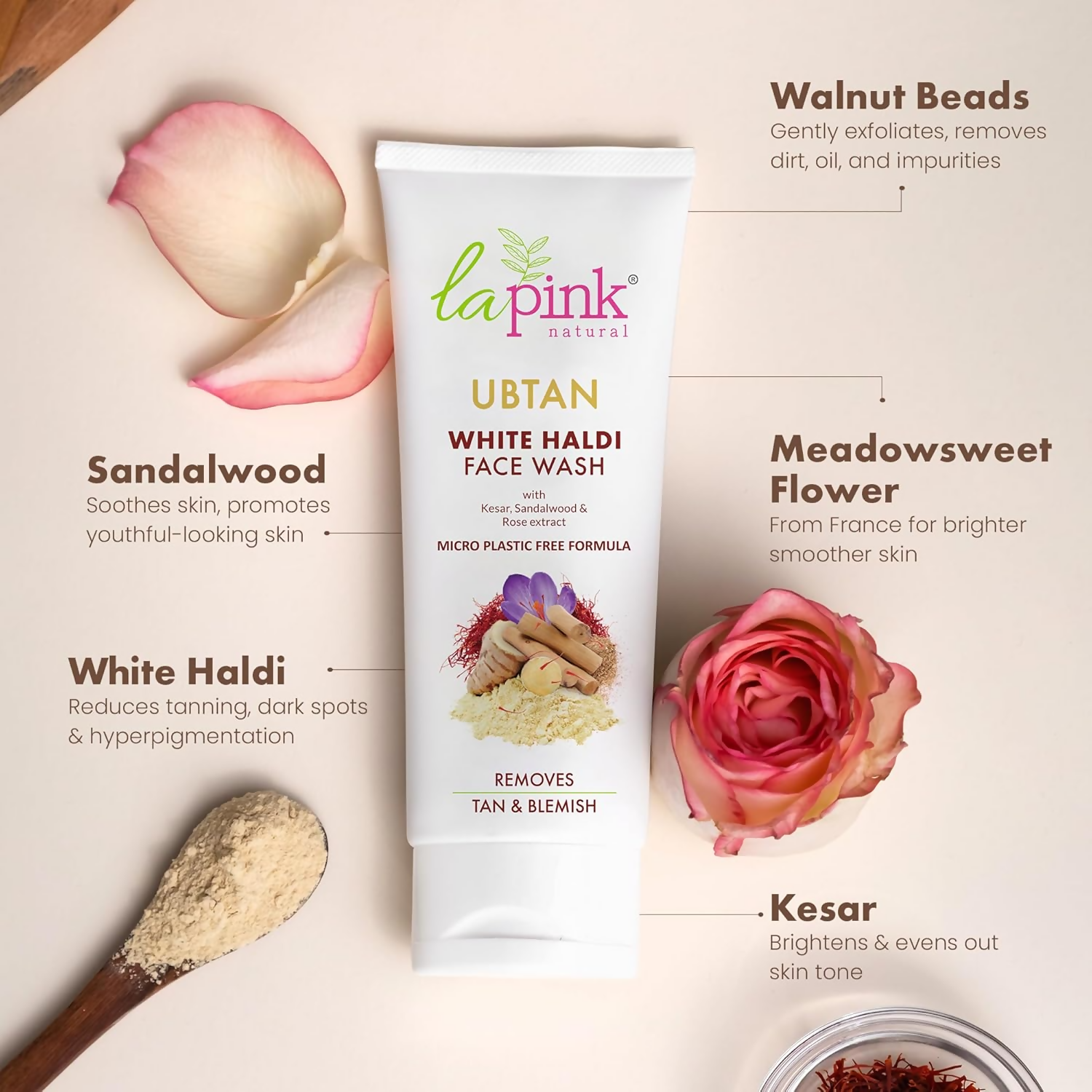 La Pink Ubtan White Haldi Face Wash