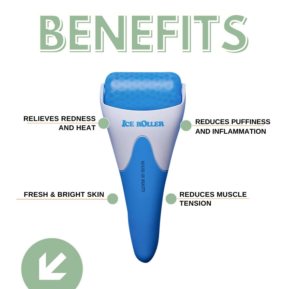 House of Beauty ICE Roller - Blue