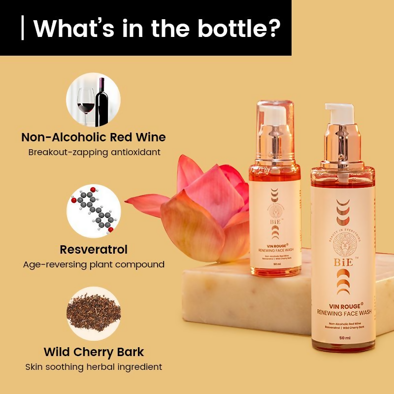 BiE Vin Rouge Renewing Face Wash With Vitamin E & Resveratrol