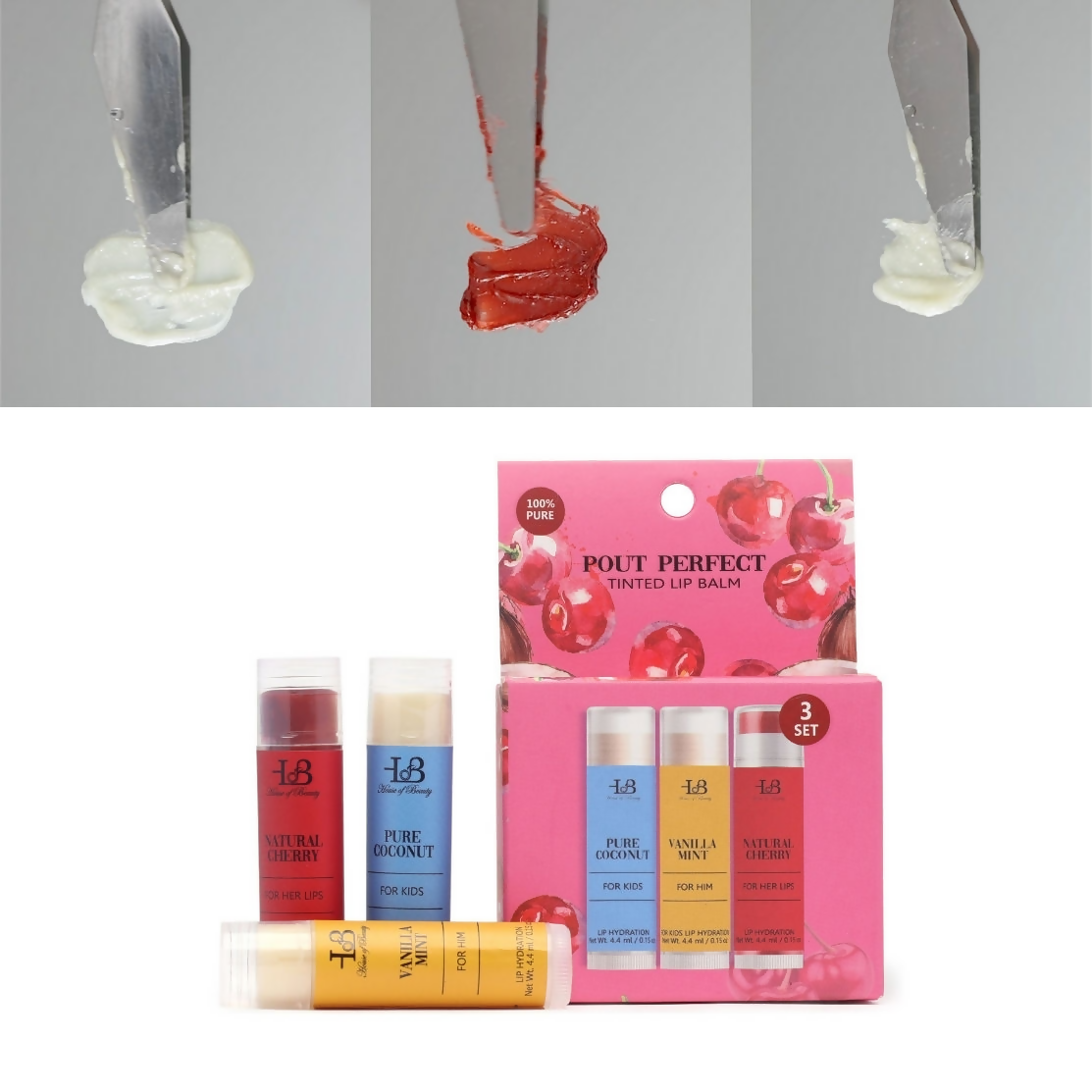 House of Beauty Pout Perfect Tinted Lip Balm Set