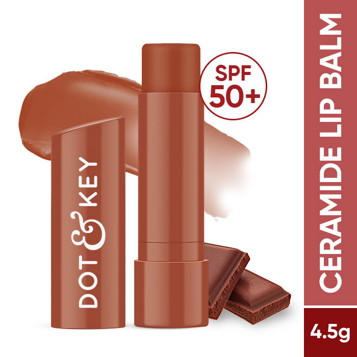 Dot & Key Barrier Repair Hydrating Lip Balm SPF 50 With Ceramides & Peptides Cocoa Nude
