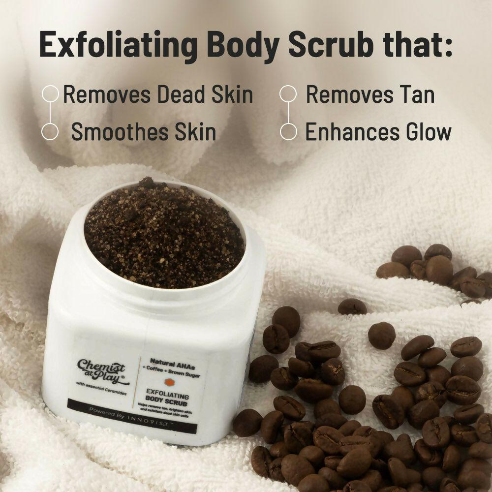 Chemist At Play Exfoliating Body Wash + Exfoliating Body Scrub For Tan Removal Combo