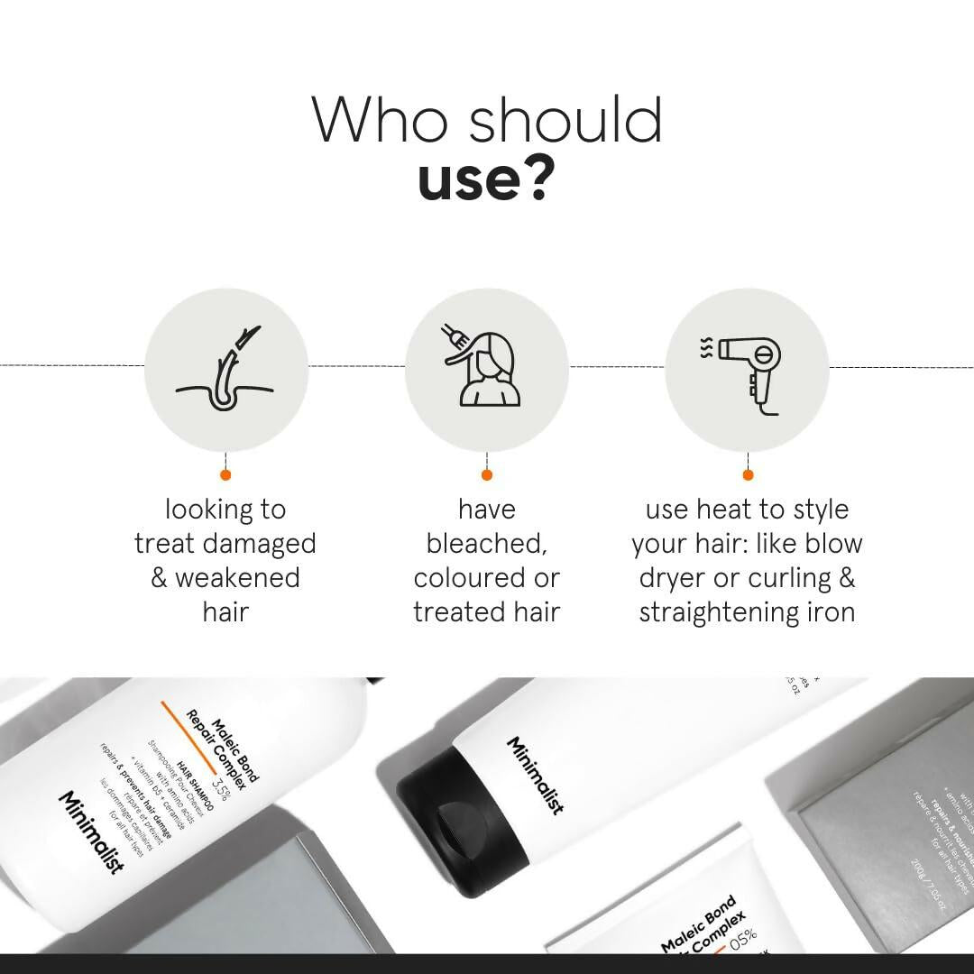 Minimalist Maleic Bond Repair Complex Shampoo & Conditioner Combo