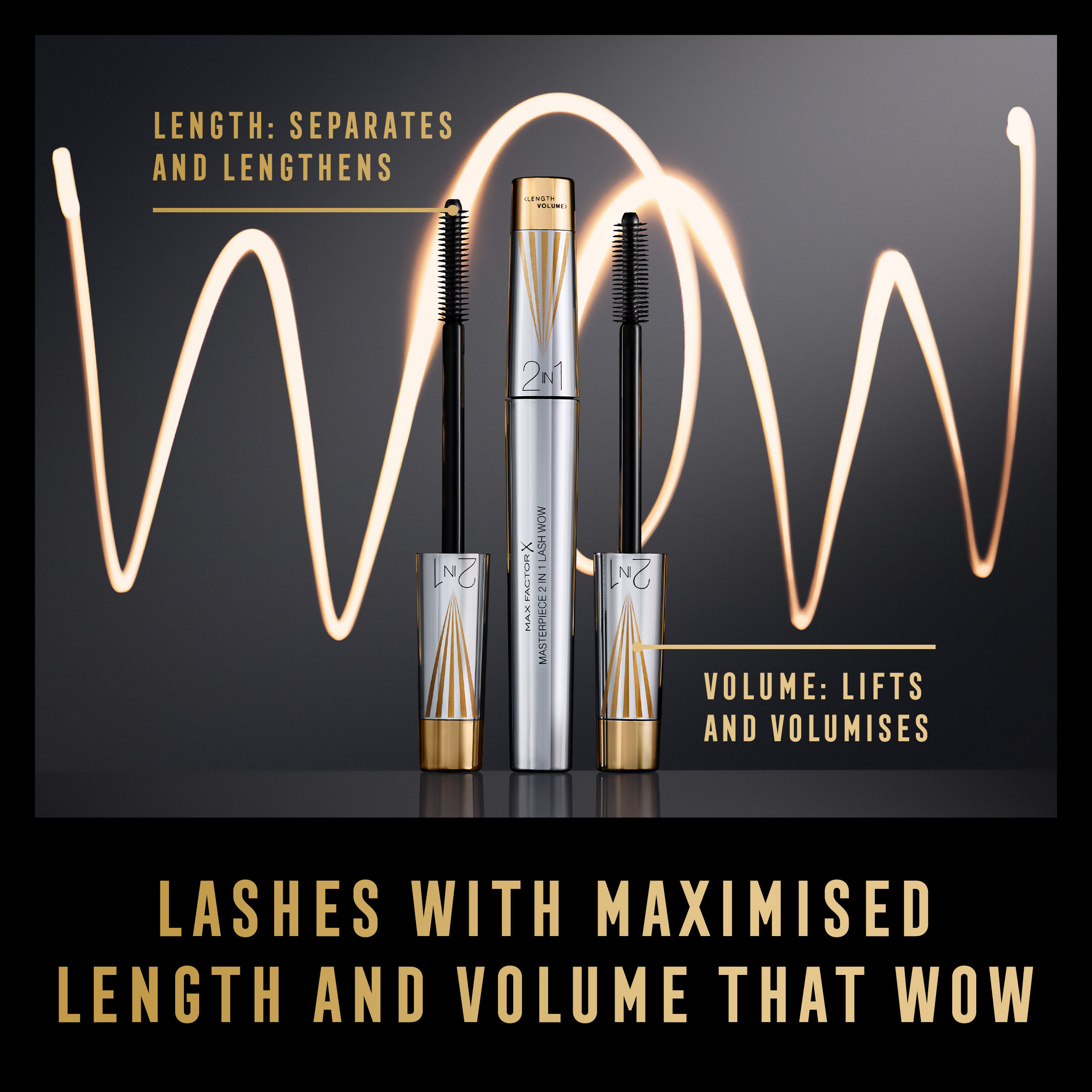 Max Factor Masterpiece 2 In 1 Lash Wow Mascara - 001 Black