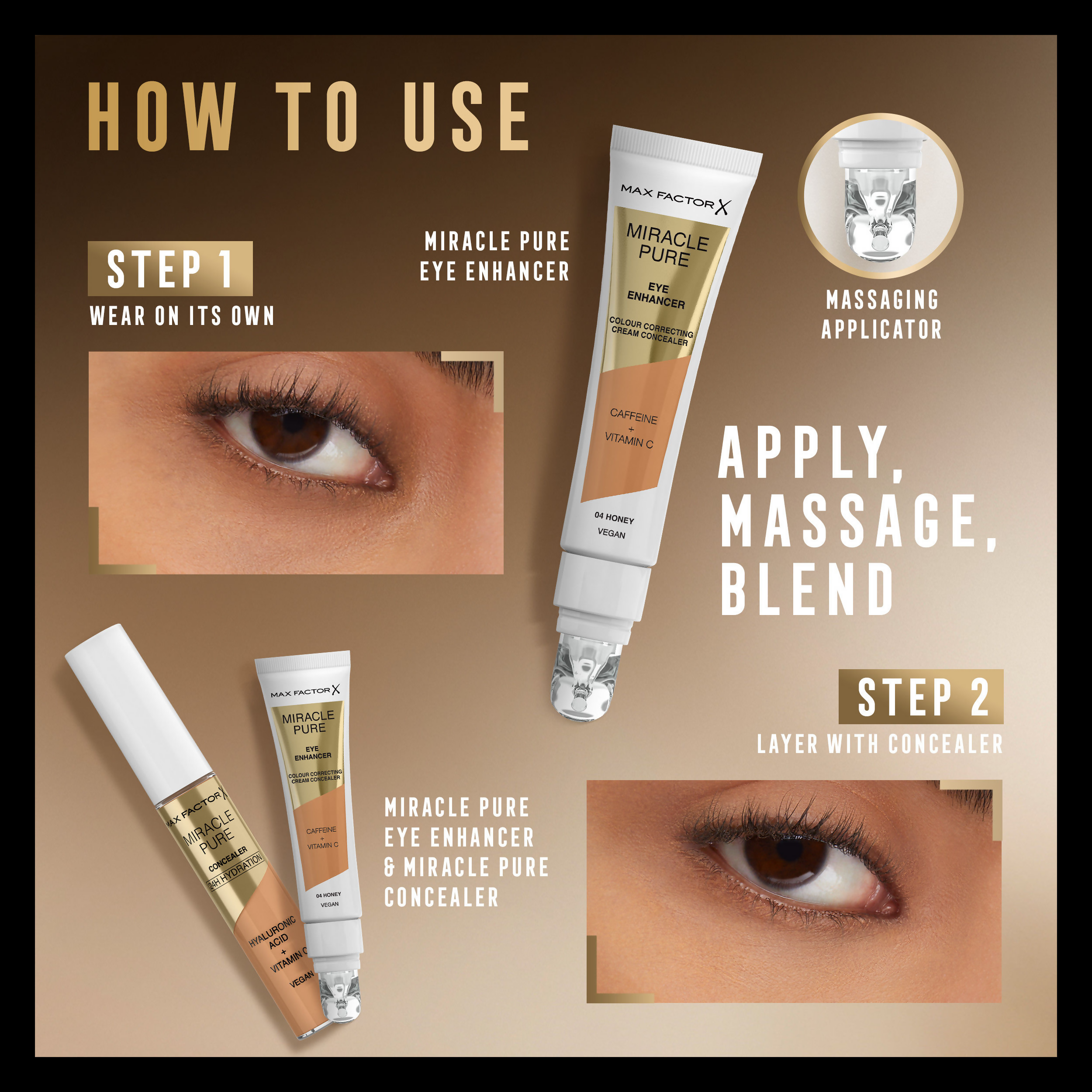 Max Factor Miracle Pure Eye Enhancer - Honey