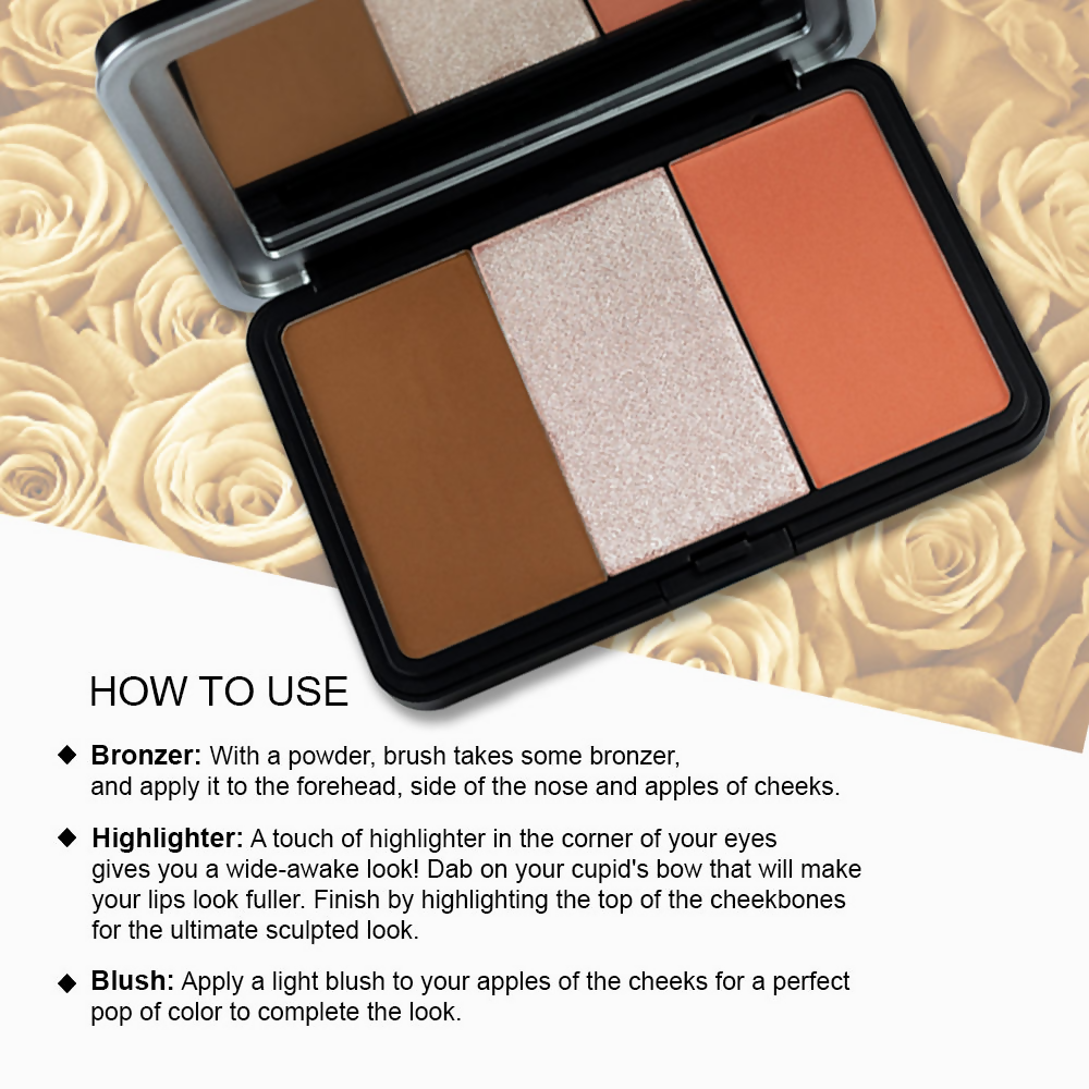 Daily Life Forever52 Glambo - Contour Highlighter Blush Palette - Golden Rose