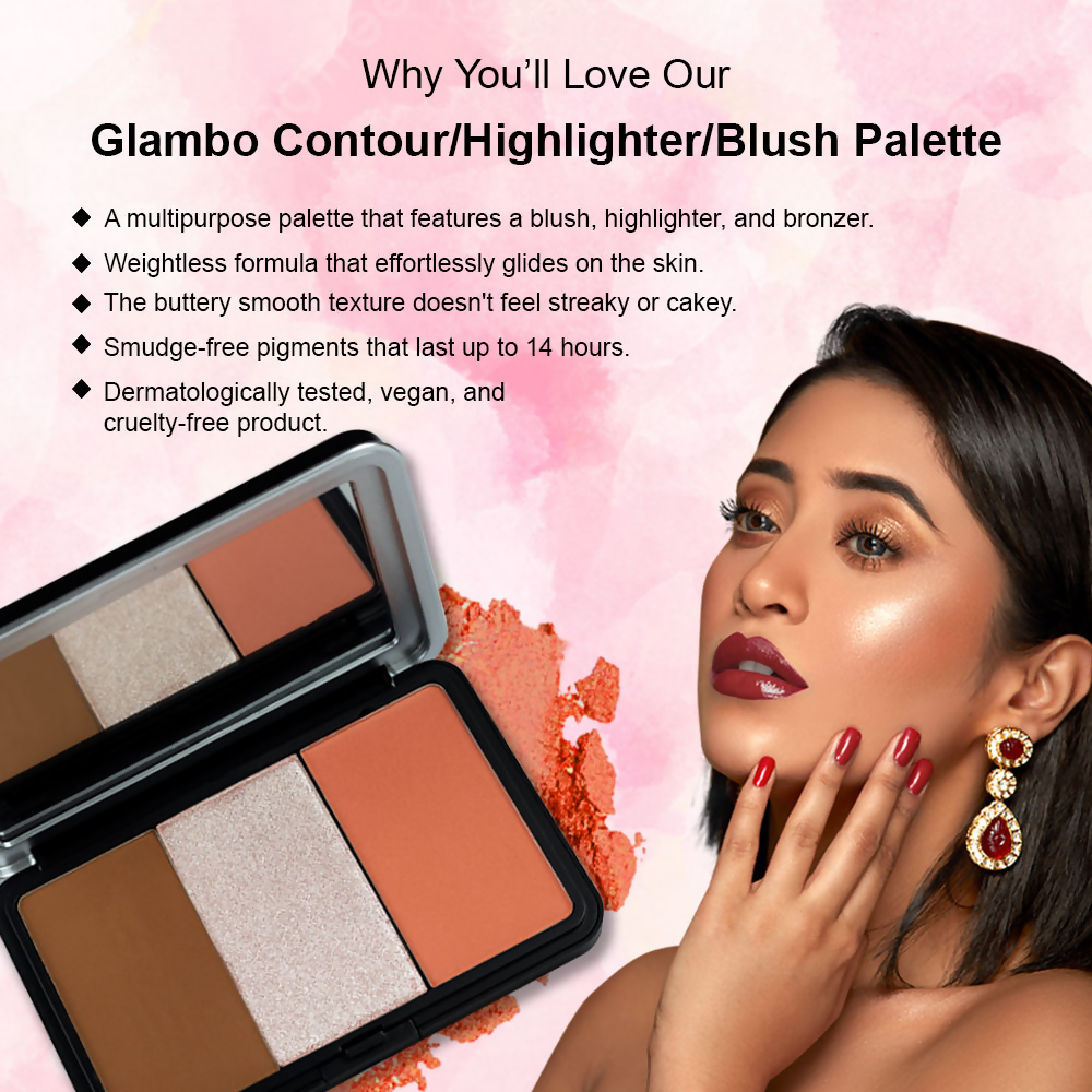 Daily Life Forever52 Glambo - Contour Highlighter Blush Palette - Golden Rose