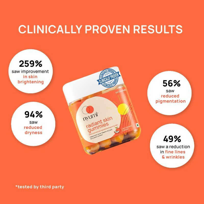 Nyumi Collagen Gummies For Glowing, Hydrated, Youthful Skin - Vitamin C & Hyaluronic Acid