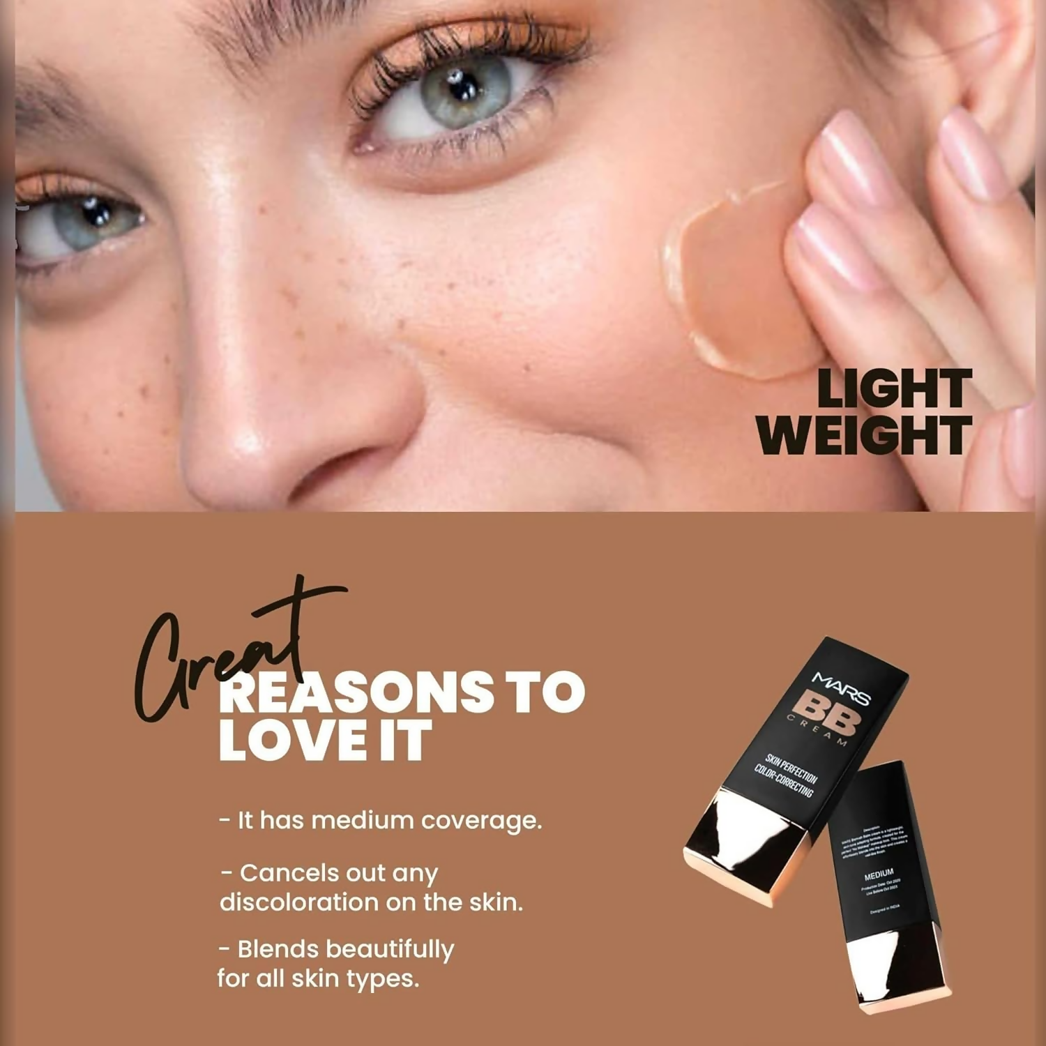 MARS Cosmetics BB Cream Lightweight Foundation - Tan