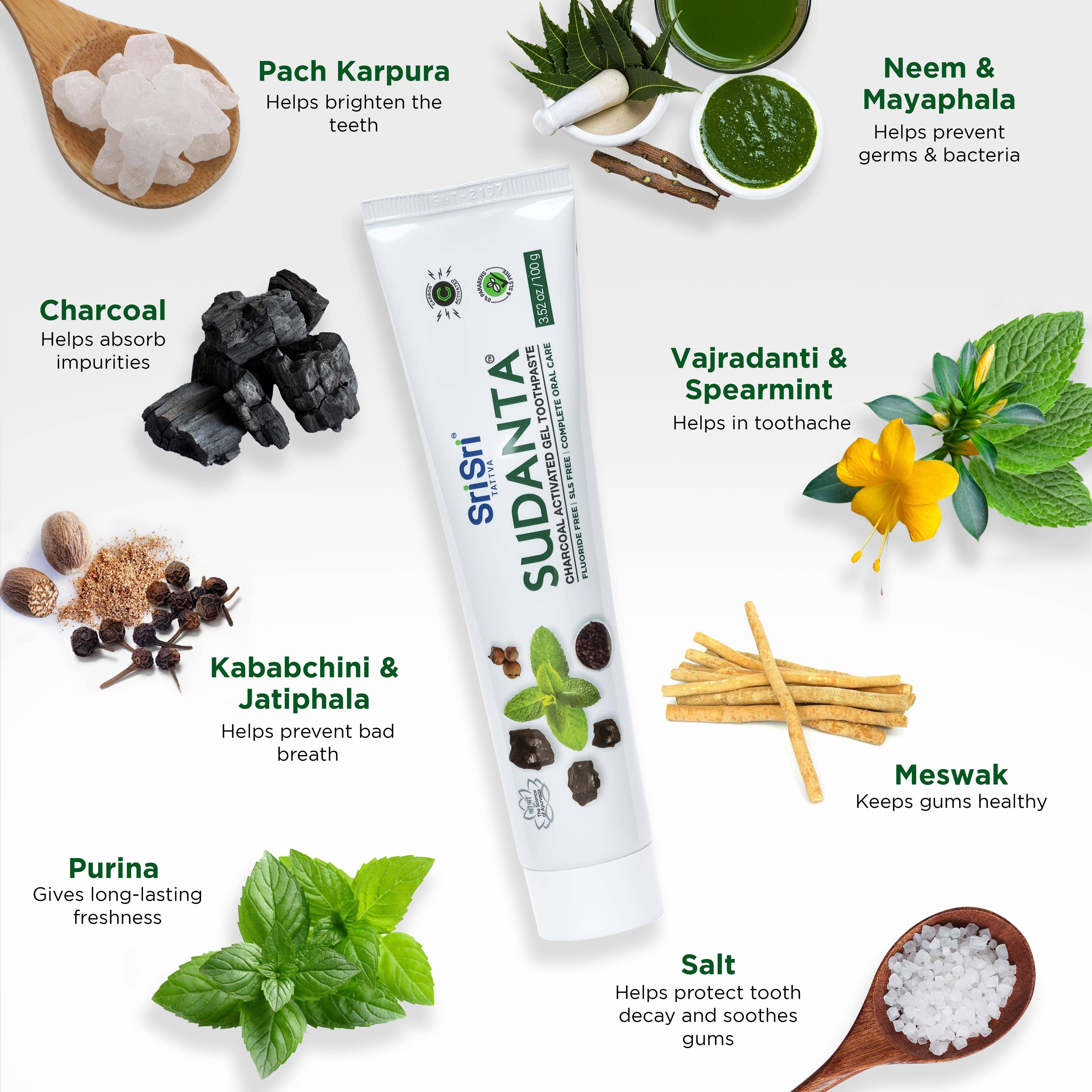 Sudanta Toothpaste Charcoal Gel