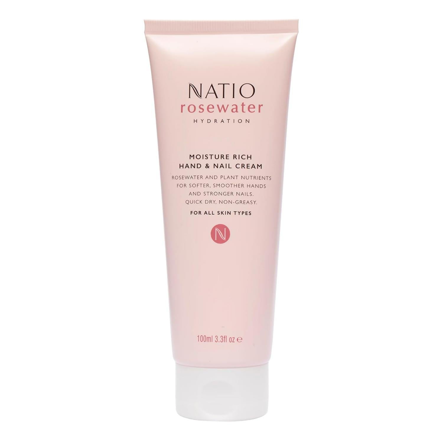 Natio Rosewater Hydration Moisture Rich Hand & Nail Cream