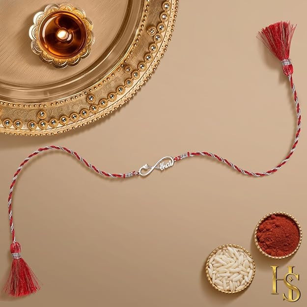 HighSpark 925 Silver Raksha Bandhan Rakhi for Brother | Stylish Cool Bro Rakhi for Boys & Men | Lovely Gift
