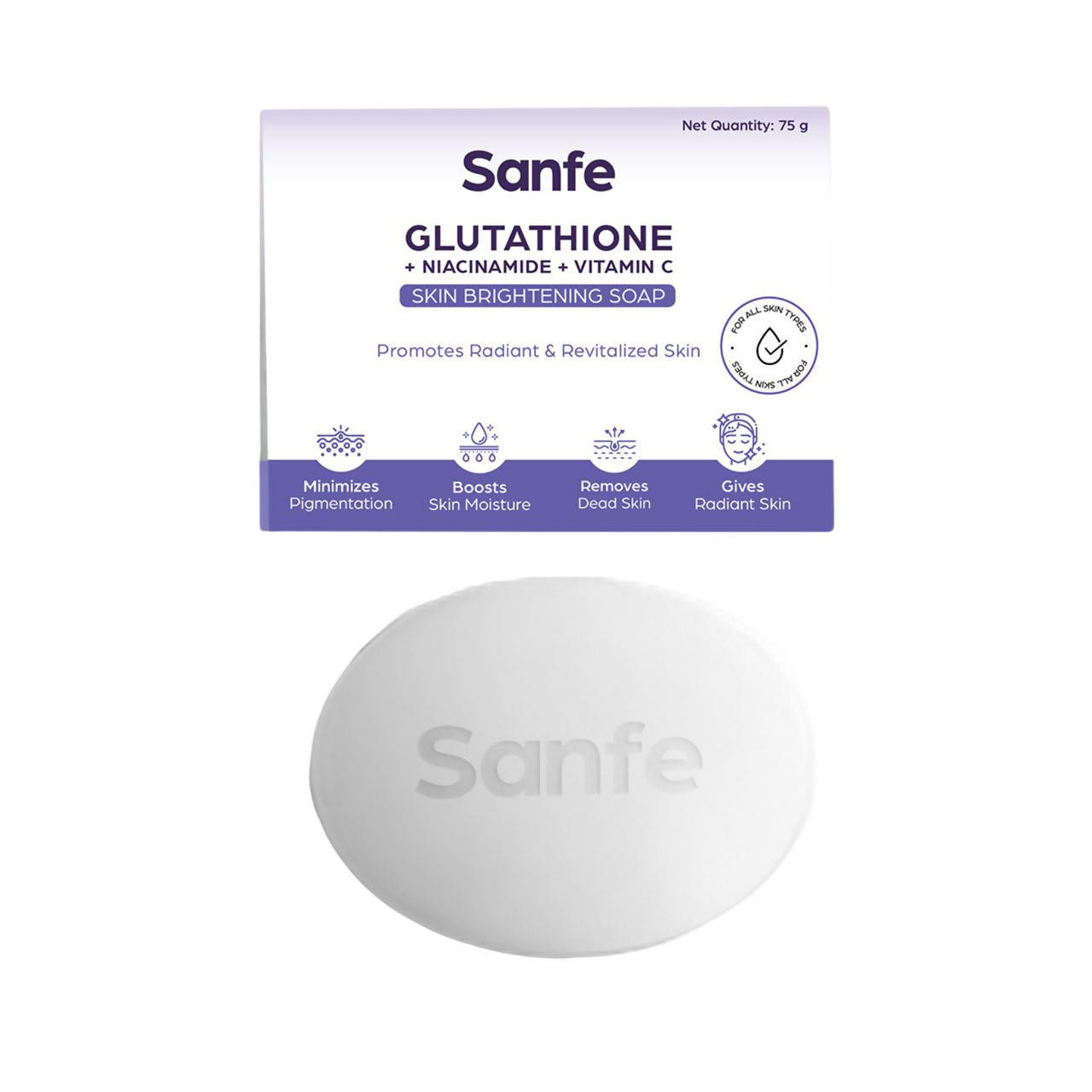 Sanfe Glutathione + Niacinamide + Vitamin C Brightening Soap