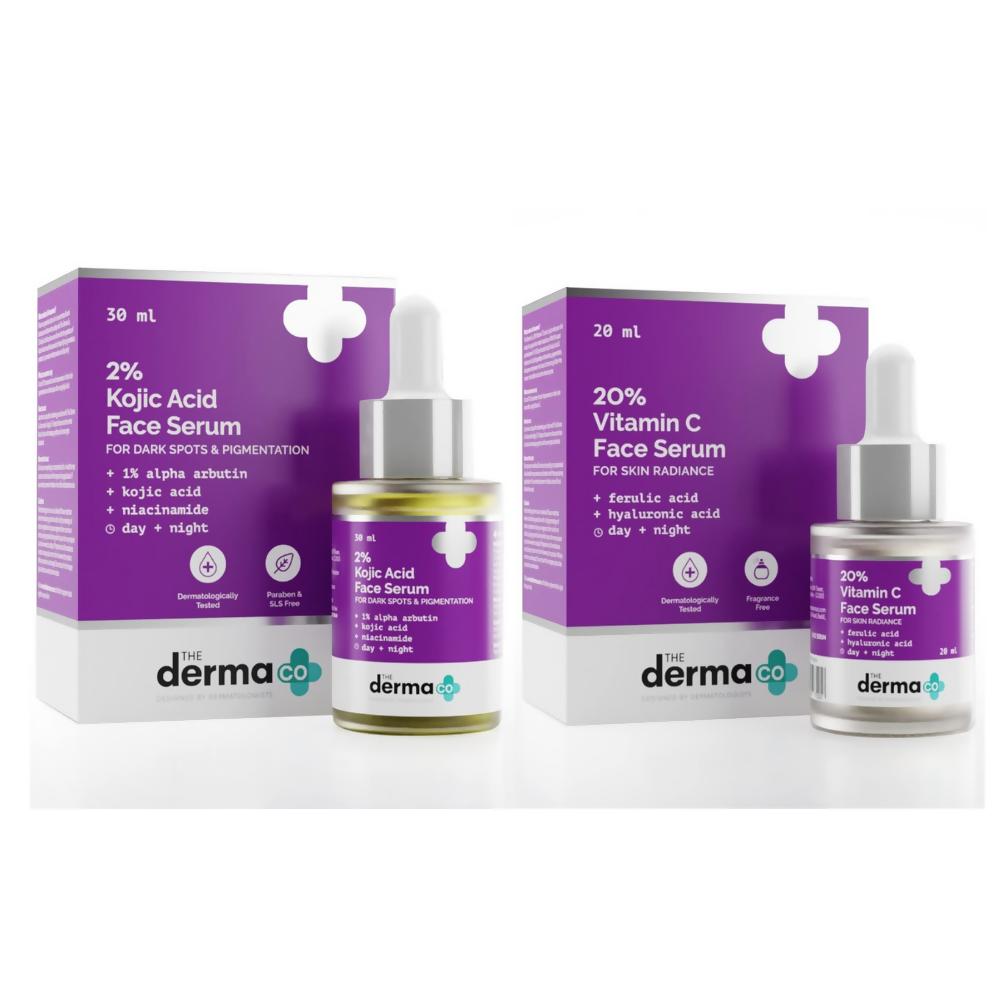 The Derma Co 2% Kojic Acid & 20% Vitamin C Face Serum Combo