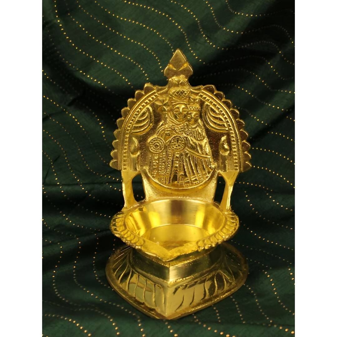 Spillbox Gold-Toned Brass Mother Mary Diya Pooja Essential