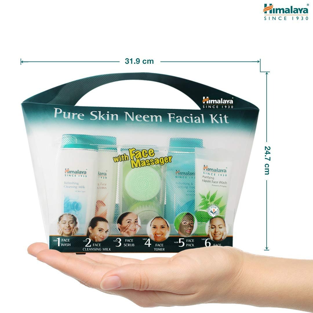 Himalaya Pure Skin Neem Facial Kit with Face Massager