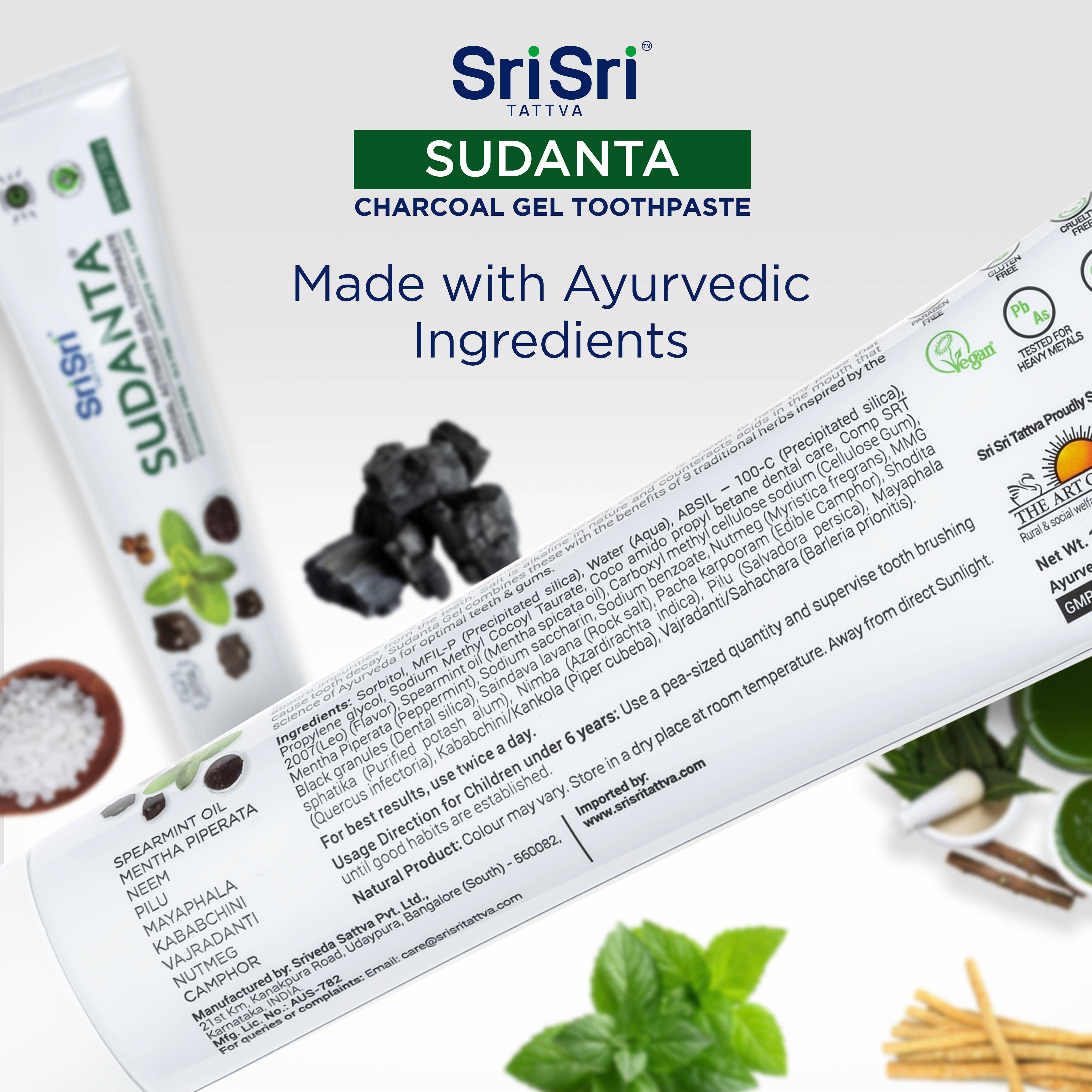 Sudanta Toothpaste Charcoal Gel