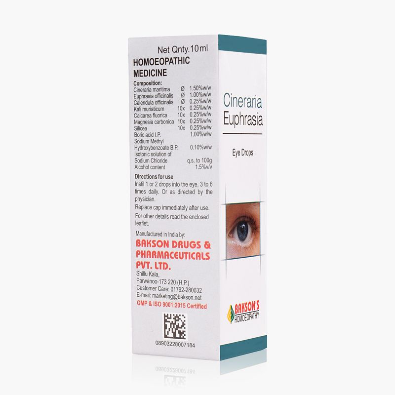 Bakson's Homeopathy Cineraria Euphrasia Eye Drops