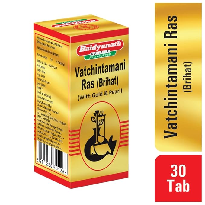 Brihat Vatchintamani Ras (Brihat) With Gold I For Joint Pain - 30 Tablets